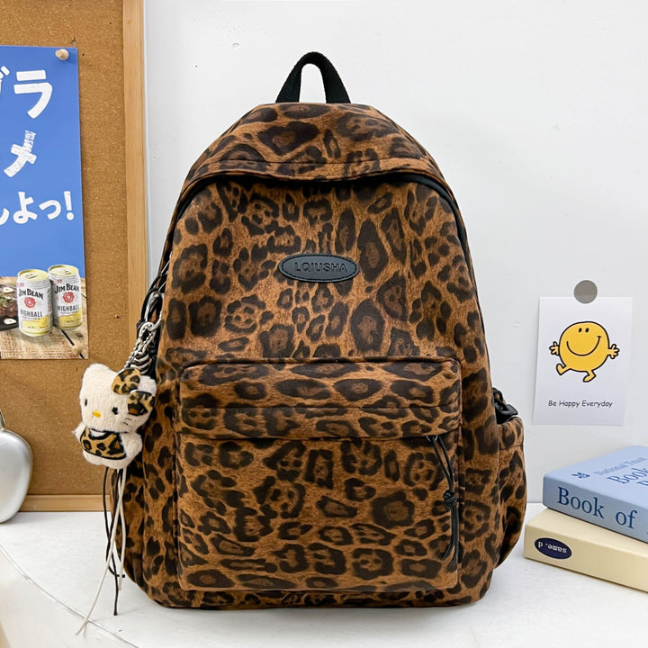 Stylische Leopardprint-Rucksack