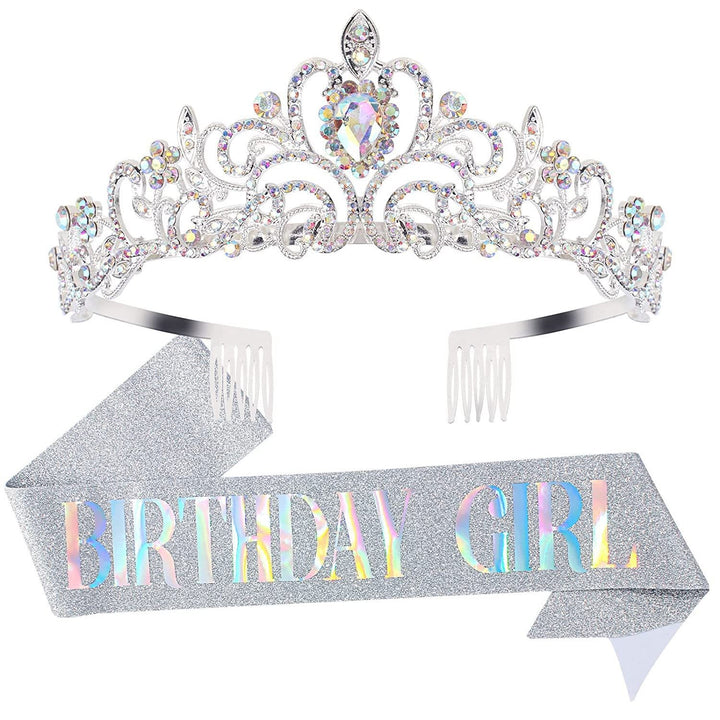 Damen Festliche Tiara mit schimmernden Strasssteinen Karnz