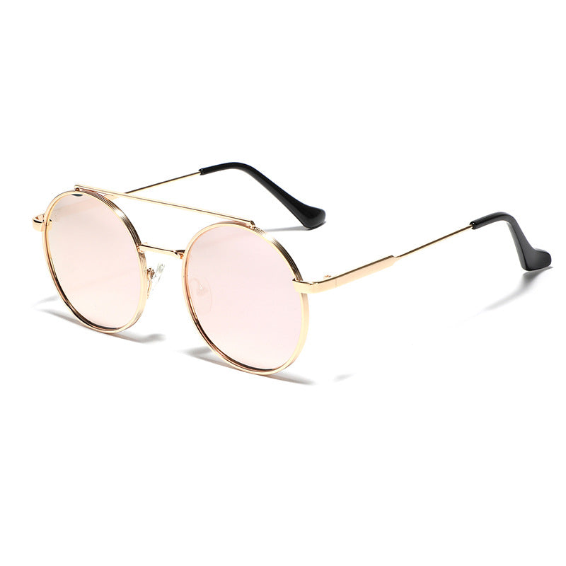 Damen runde Sonnenbrille mit modischem Metallrahmen Karnz