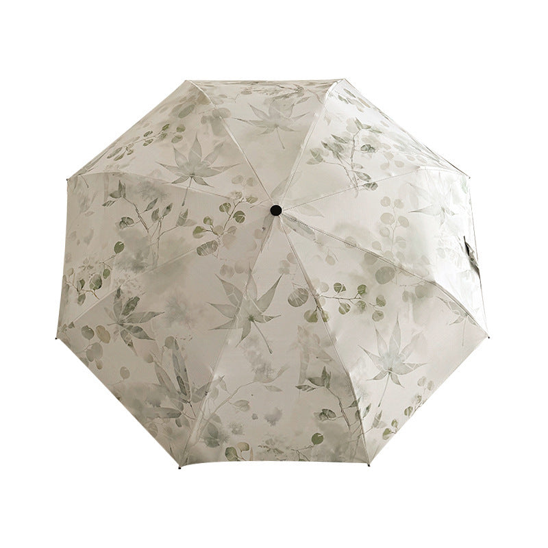 Damen Faltbarer Regenschirm mit elegantem botanischem Muster Karnz