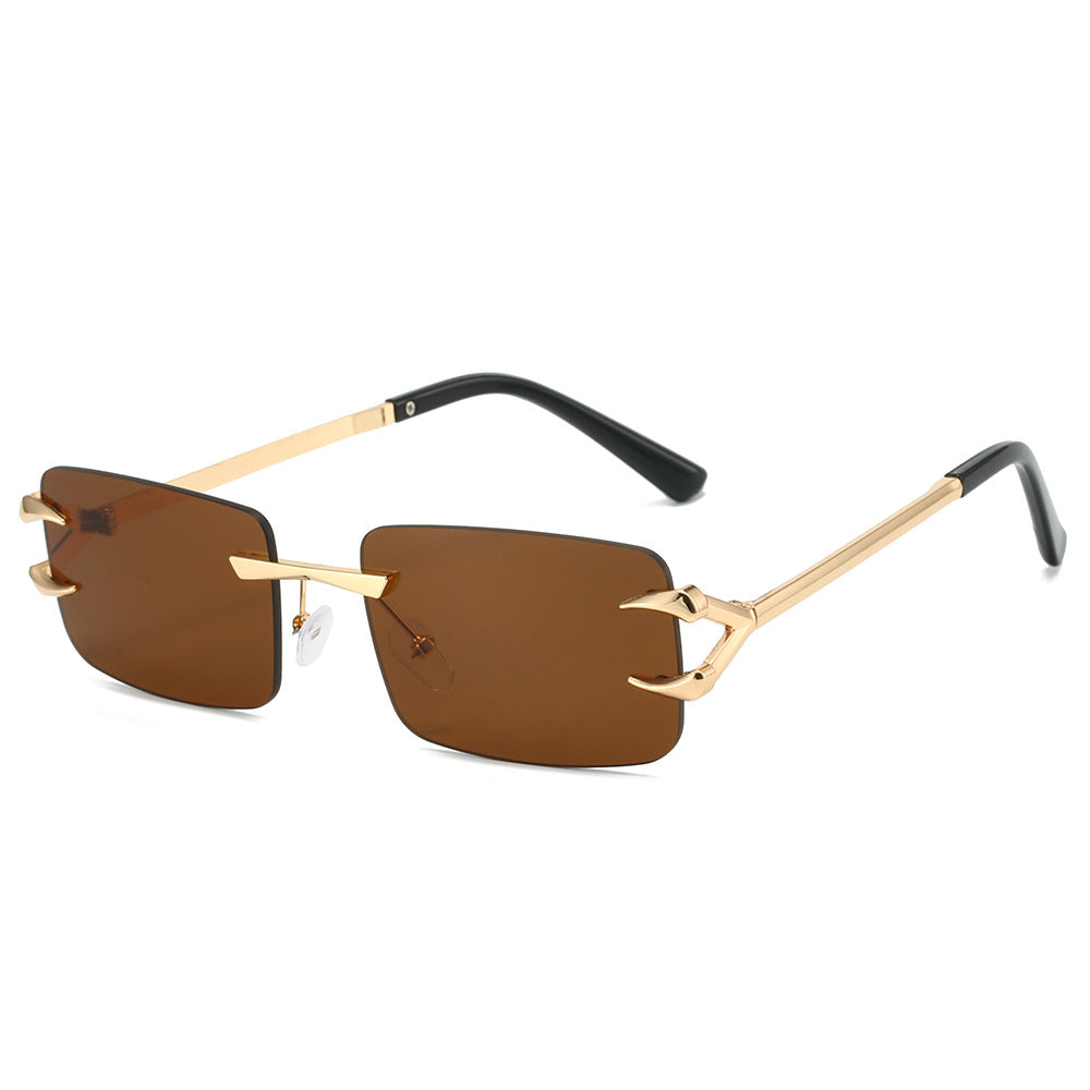 Damen futuristische Sonnenbrille mit innovativem Gestell und witterungsbeständigen Gläsern Karnz
