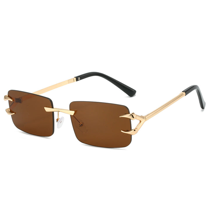 Damen futuristische Sonnenbrille mit innovativem Gestell und witterungsbeständigen Gläsern Karnz