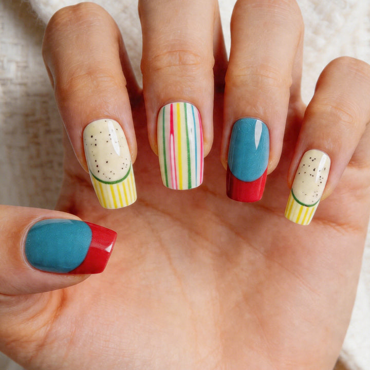 Buntes Nagelkunstset