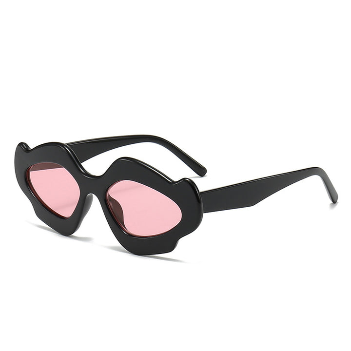 Damen modische Sonnenbrille mit einzigartigem Blütenrahmen Karnz