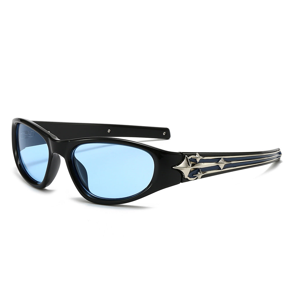 Damen Sportliche Sonnenbrille im modernen Design mit stylischem Metallrahmen Karnz