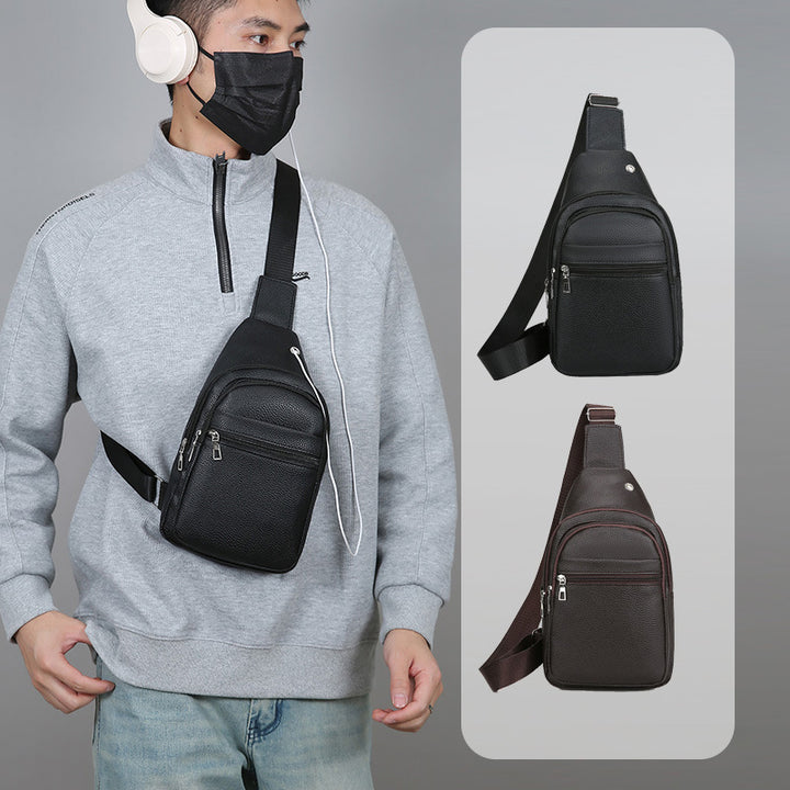 Premium Leder Sling Rucksack Karnz