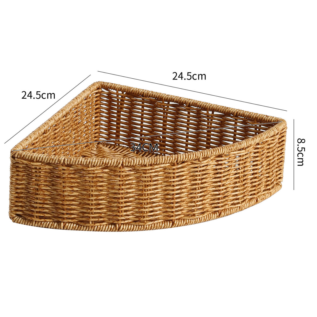 Unisex Dreieckiger Aufbewahrungskorb aus geflochtenem Material Karnz