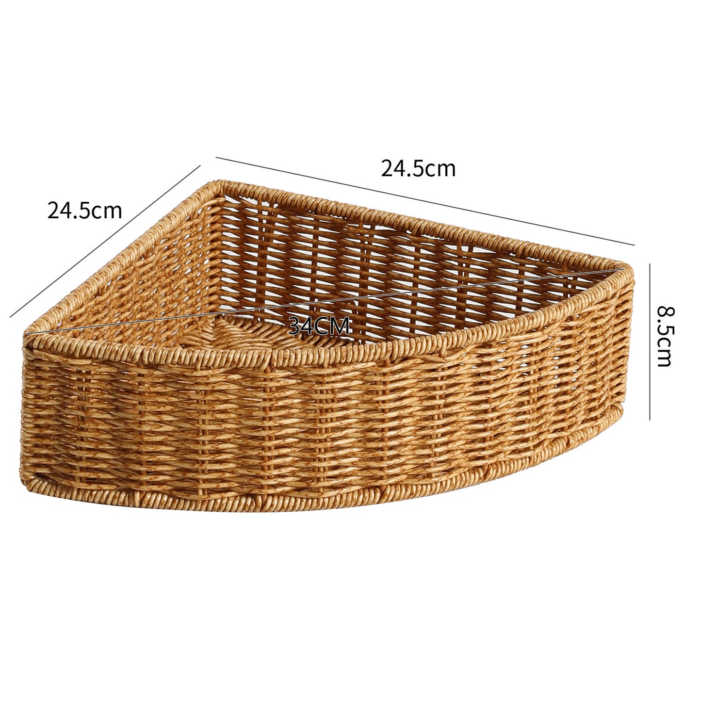 Unisex Dreieckiger Aufbewahrungskorb aus geflochtenem Material Karnz