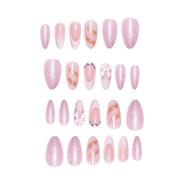 Elegante Floral Press-On Nagelkunst Erweiterungen Karnz