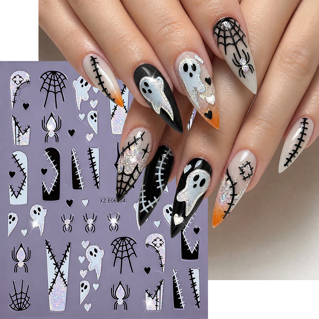 Halloween-Themen Nagelkunst Aufkleber Set  1791507032