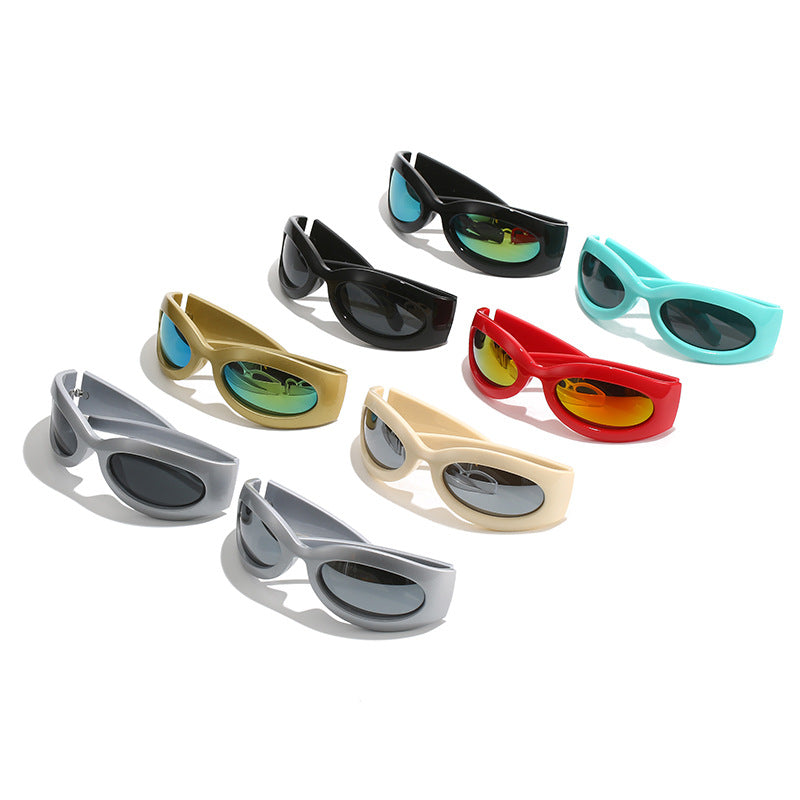 Damen trendige Sportsonnenbrille mit aerodynamischem Design Karnz