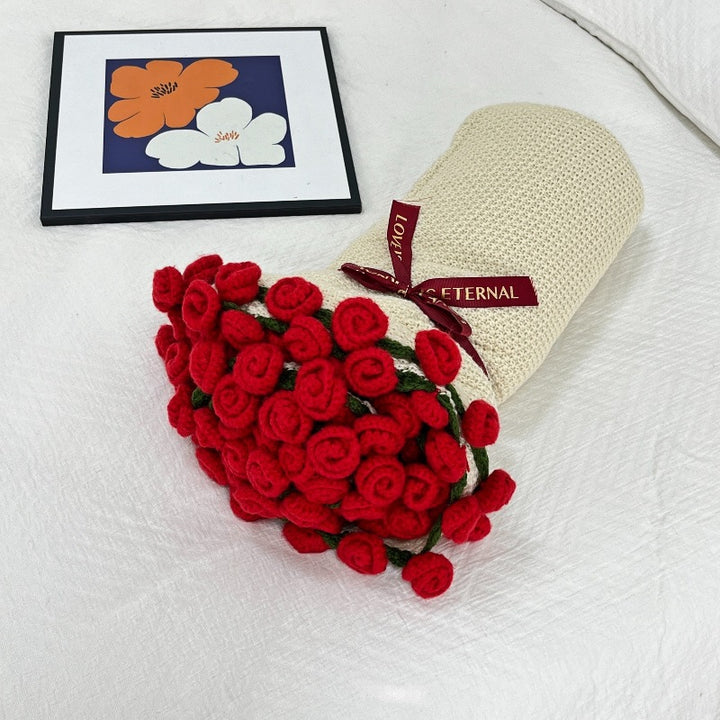 Florale Häkel-Wurfdecke