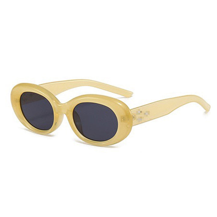 Übergroße Retro-Ovale Sonnenbrille