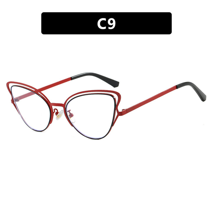 Damen Cat-Eye Brille mit edlem Metallrahmen und komfortabler Passform Karnz