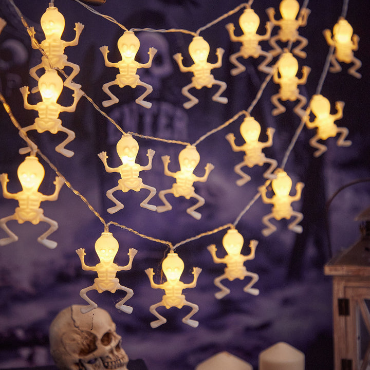 Verspielte LED-Grusel-Lichterkette Karnz