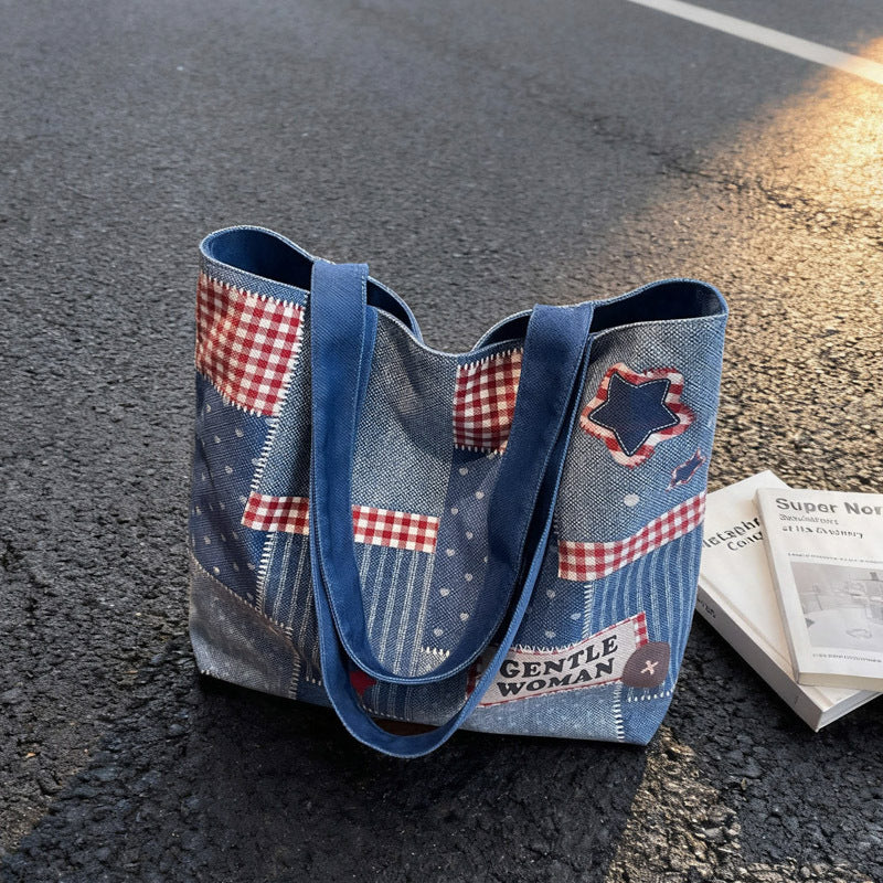 Chic Denim Patchrk Tragetasche Karnz