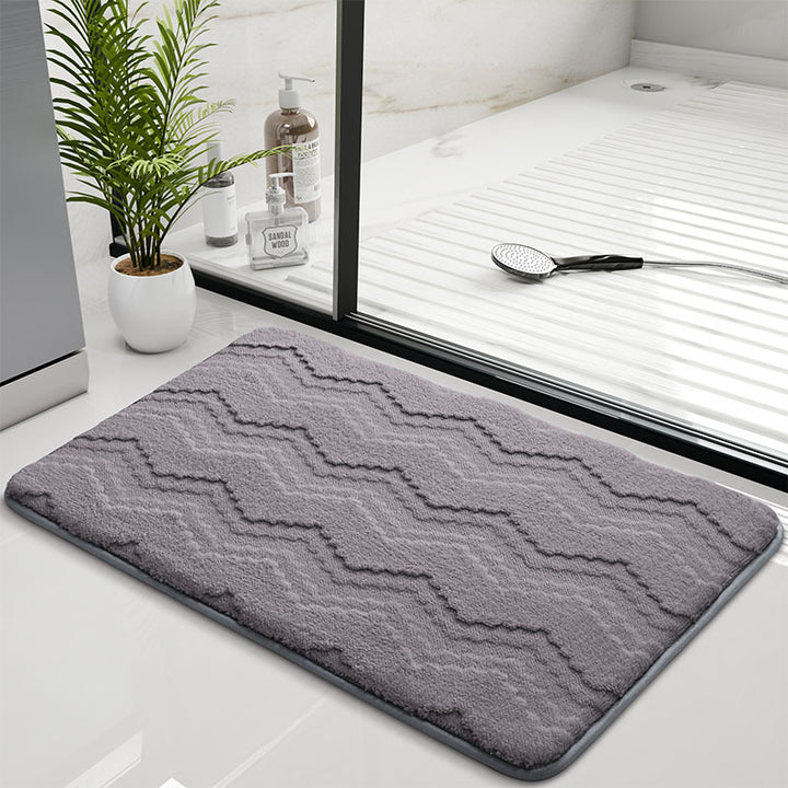 Stylische Chevron-Badmatte Karnz