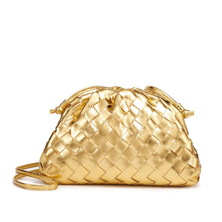 Elegante Gewebte Leder Eimer Tasche Karnz