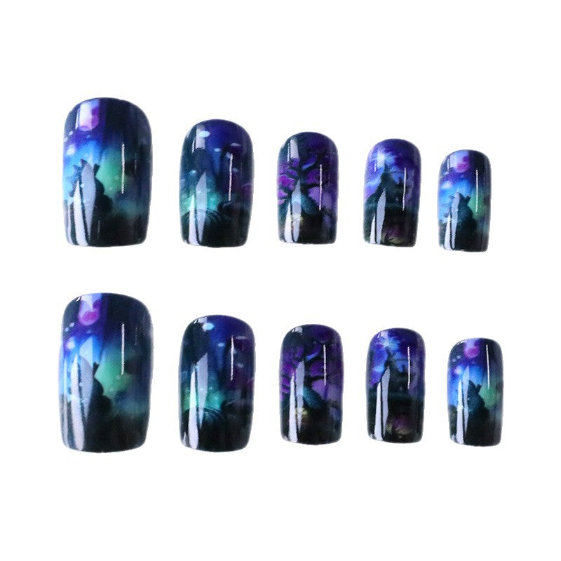 Fantasy-Landschaft-Nagelkunst Karnz