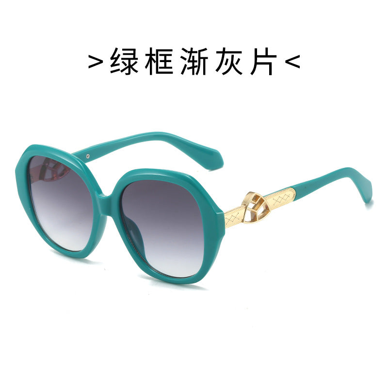 Damen Oversized Sonnenbrille mit goldenen Akzenten Karnz
