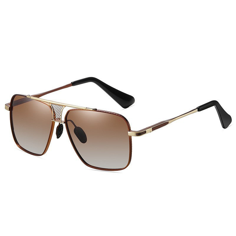 Damen Quadratische Sonnenbrille mit stilvollem Metallrahmen und hochwertigem UV-Schutz Karnz