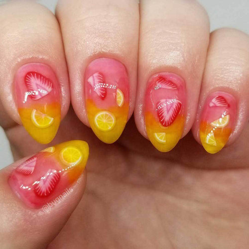Tropische Früchte Nagelkunst