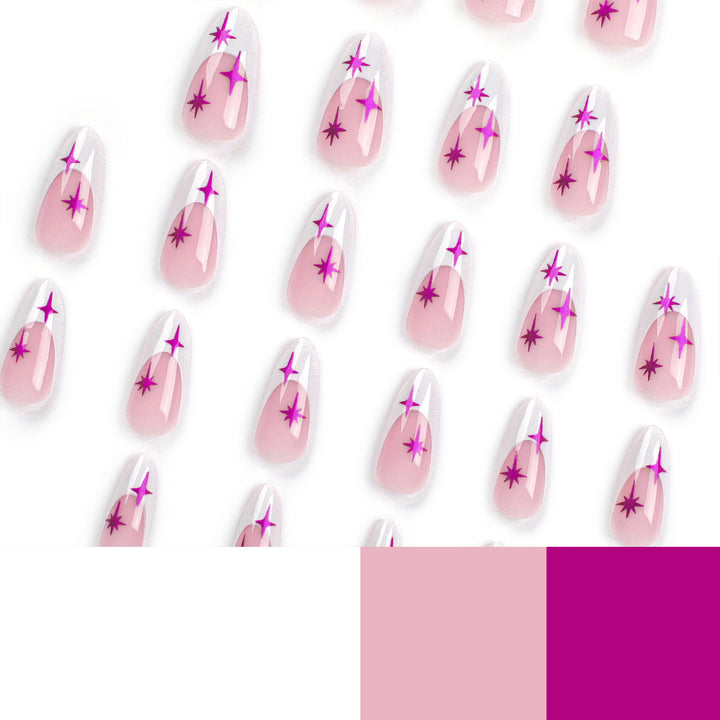 Kunstvolle Stiletto-Nägel mit modernem Design und Glitzerdetails Karnz