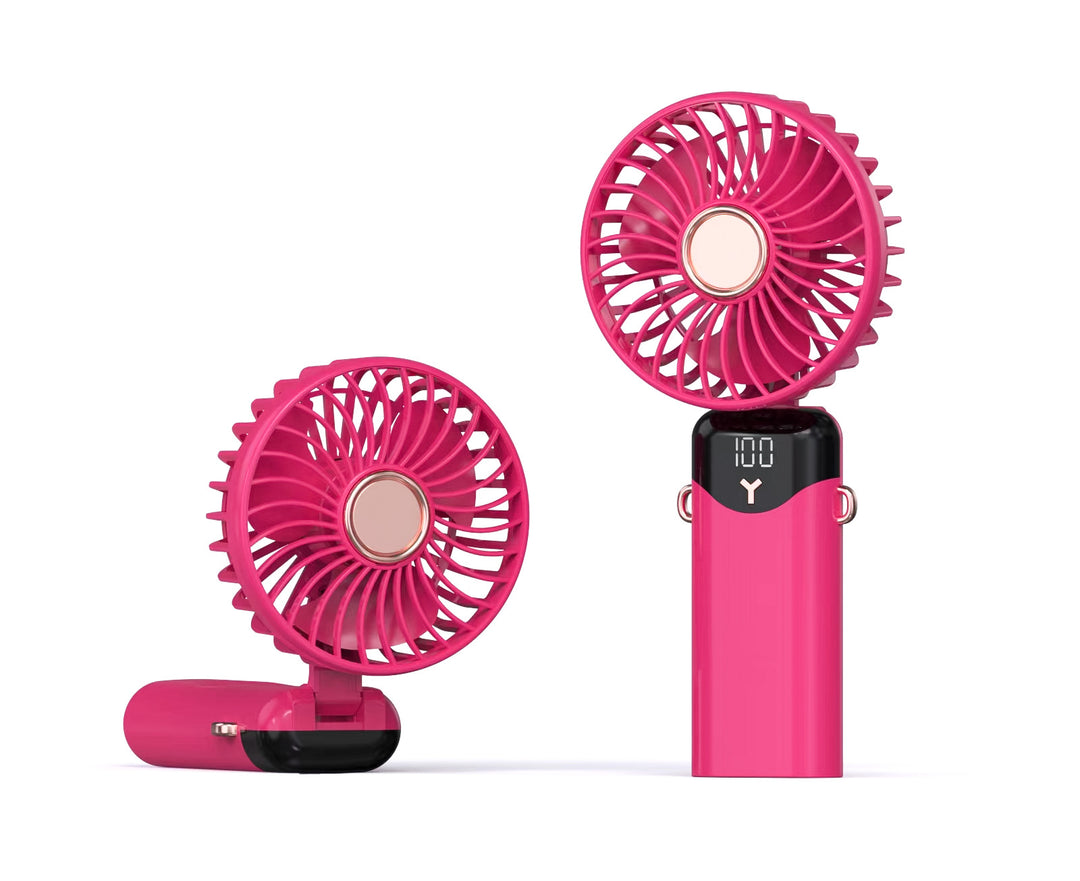 Tragbarer Mini Ventilator mit Usb Aufladung und Digitalanzeige Karnz