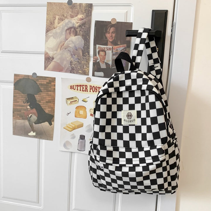 Stylischer karierter Rucksack