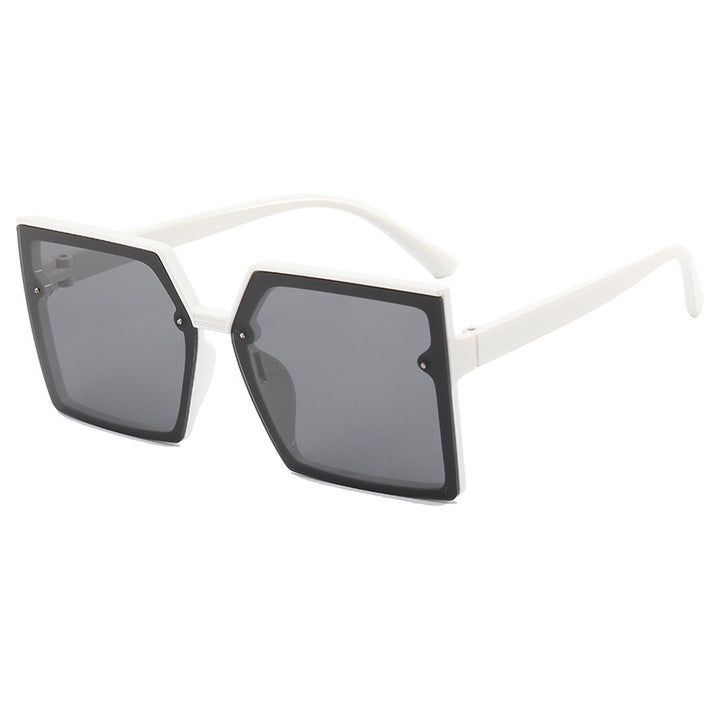 Damen modische Oversized-Sonnenbrille mit geometrischem Design Karnz