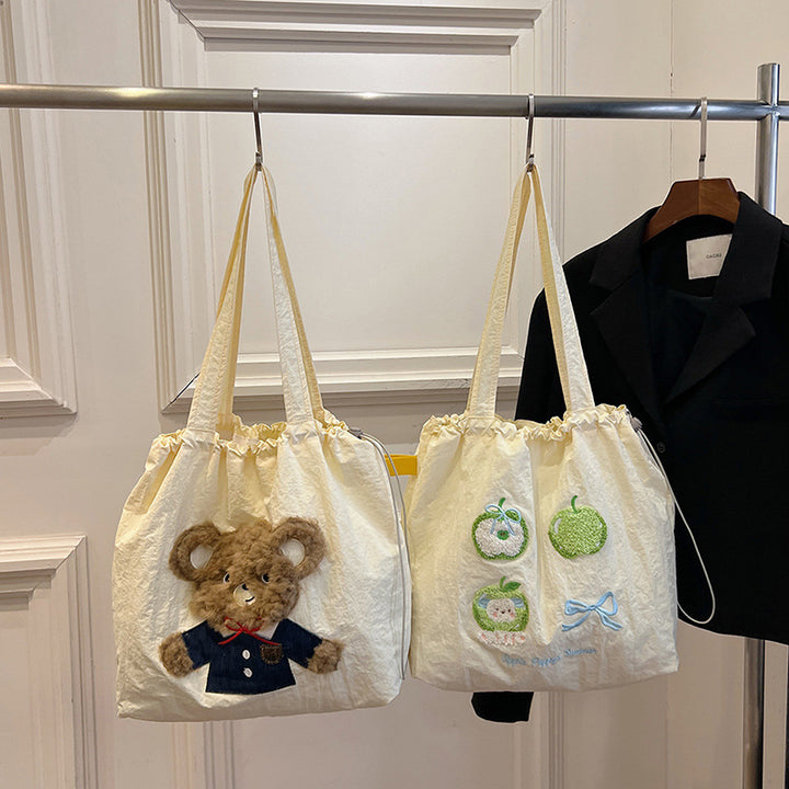 Süße Cartoon-Themen Kordelzug-Tote Tasche