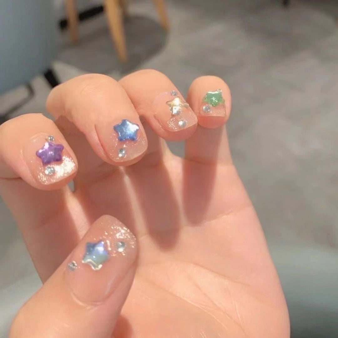 Sternenmuster Press-On Nail Set