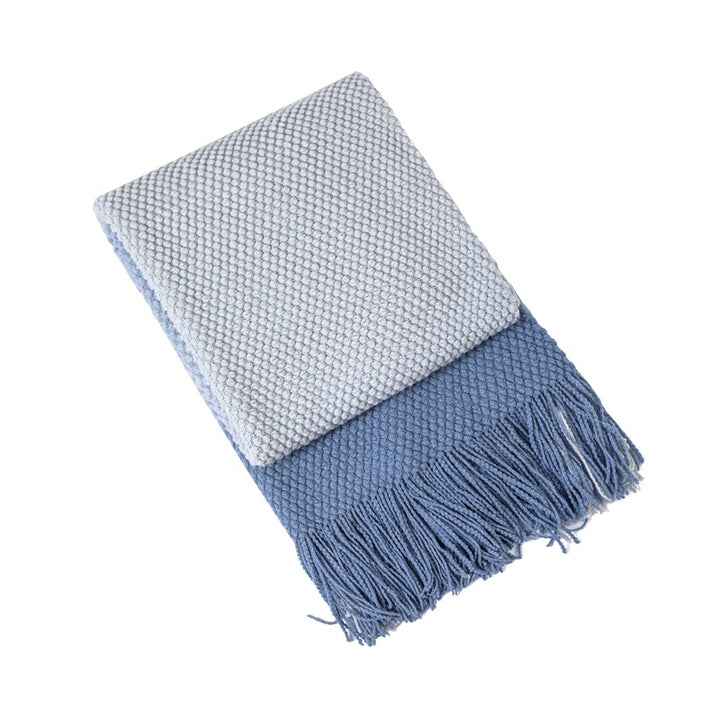 Texturiertes Strickwurfdecke