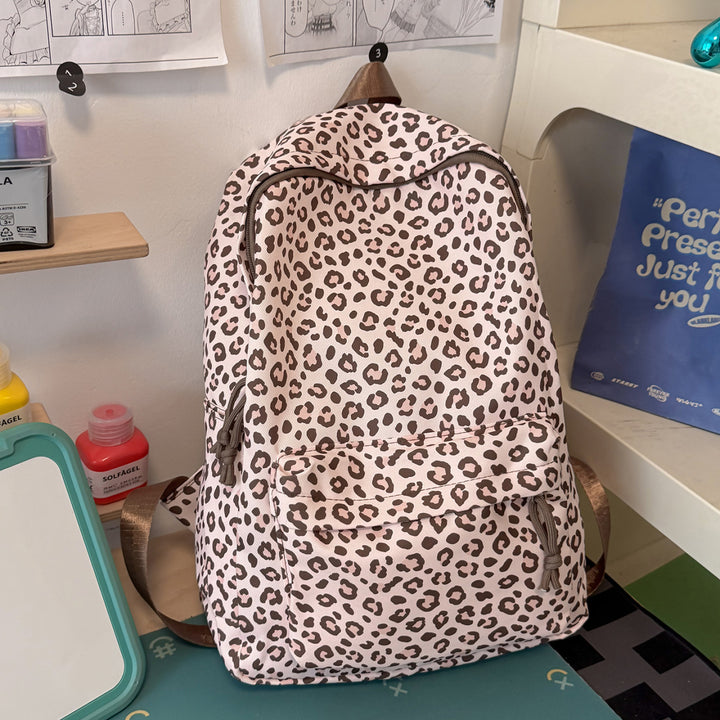 Verspielter Leopardenmuster-Rucksack