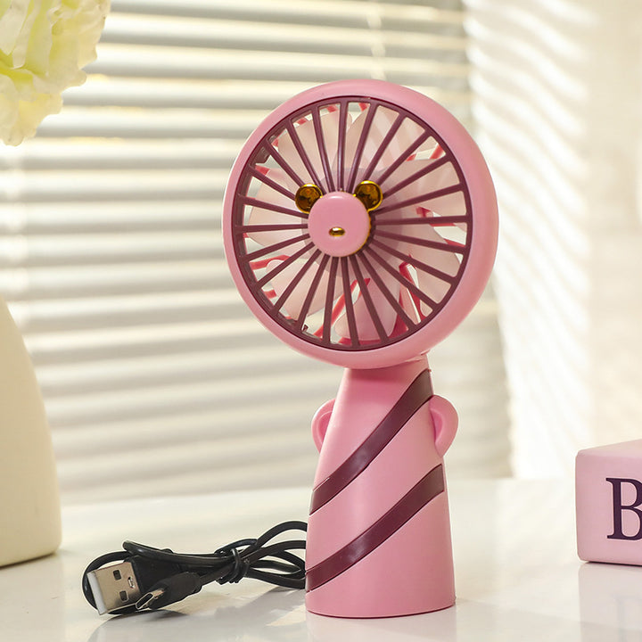 Damen Tragbarer USB Handventilator mit ergonomischem Design und integrierter LED-Beleuchtung Karnz