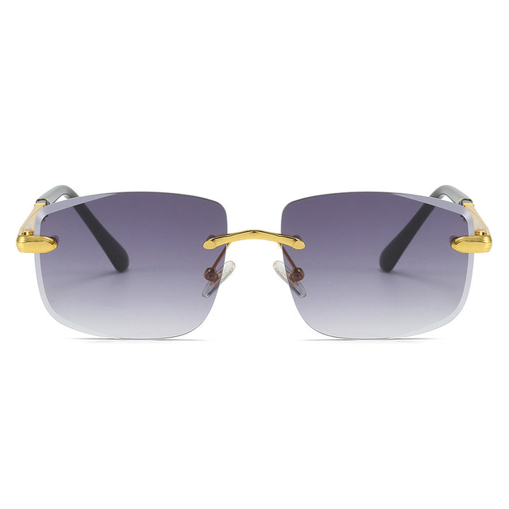 Damen quadratische Sonnenbrille mit stilvollen Kunststoff- und Metalldetails Karnz