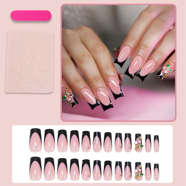 Kunstnagelset mit glamourösen Akzenten und eleganten Designs Karnz