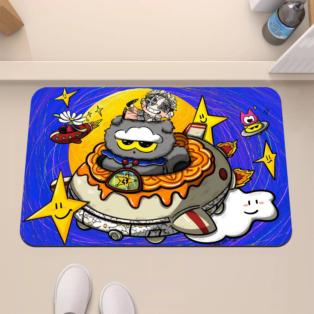 Verspielt cartoon-themed dekorative Matte