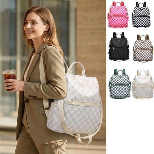 Stylische kariert Rucksack Karnz