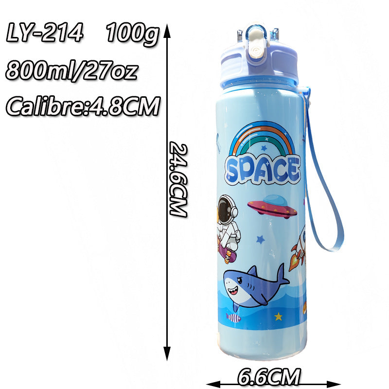Damen Fantasie Trinkflasche mit praktischem Trageband Karnz