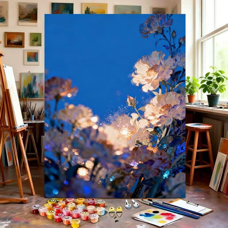 Floral Fantasy Malen nach Zahlen Kunstkit Karnz