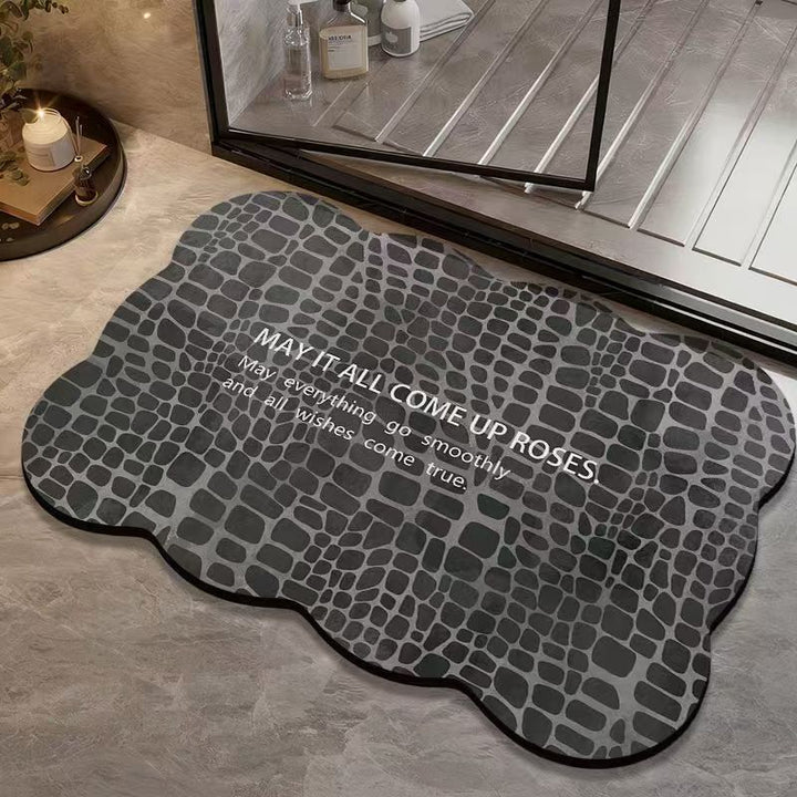 Wolkenförmige dekorative Badmatte