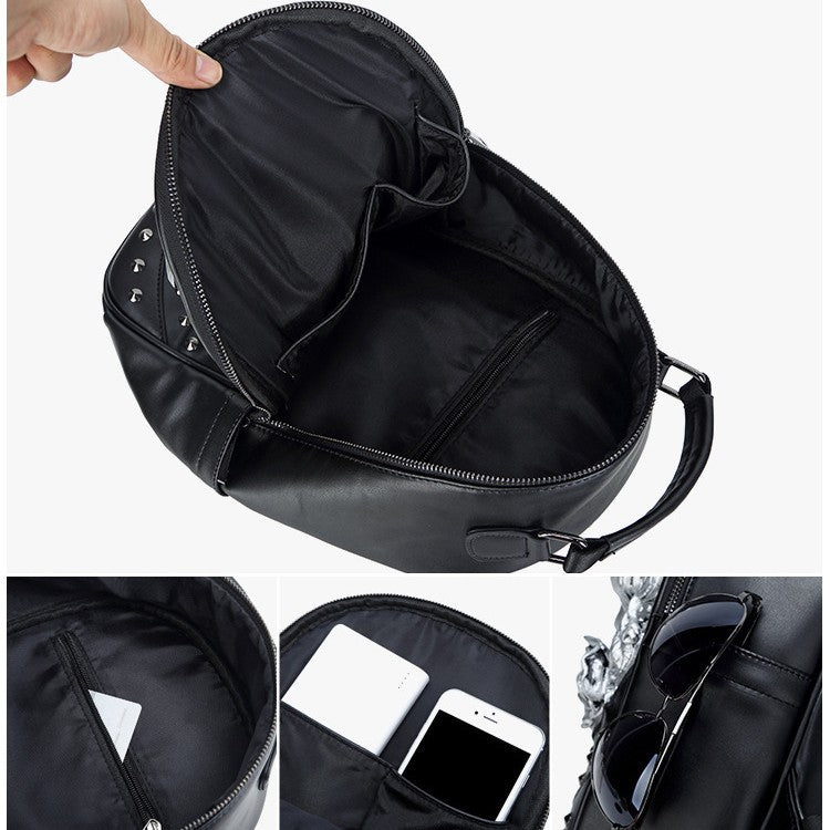 Stylischer Rucksack mit Totenkopf-Design Karnz