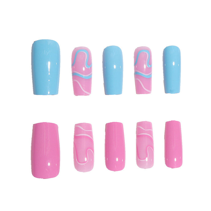 Elegantes Künstlerisches Press-On-Nagelset Karnz
