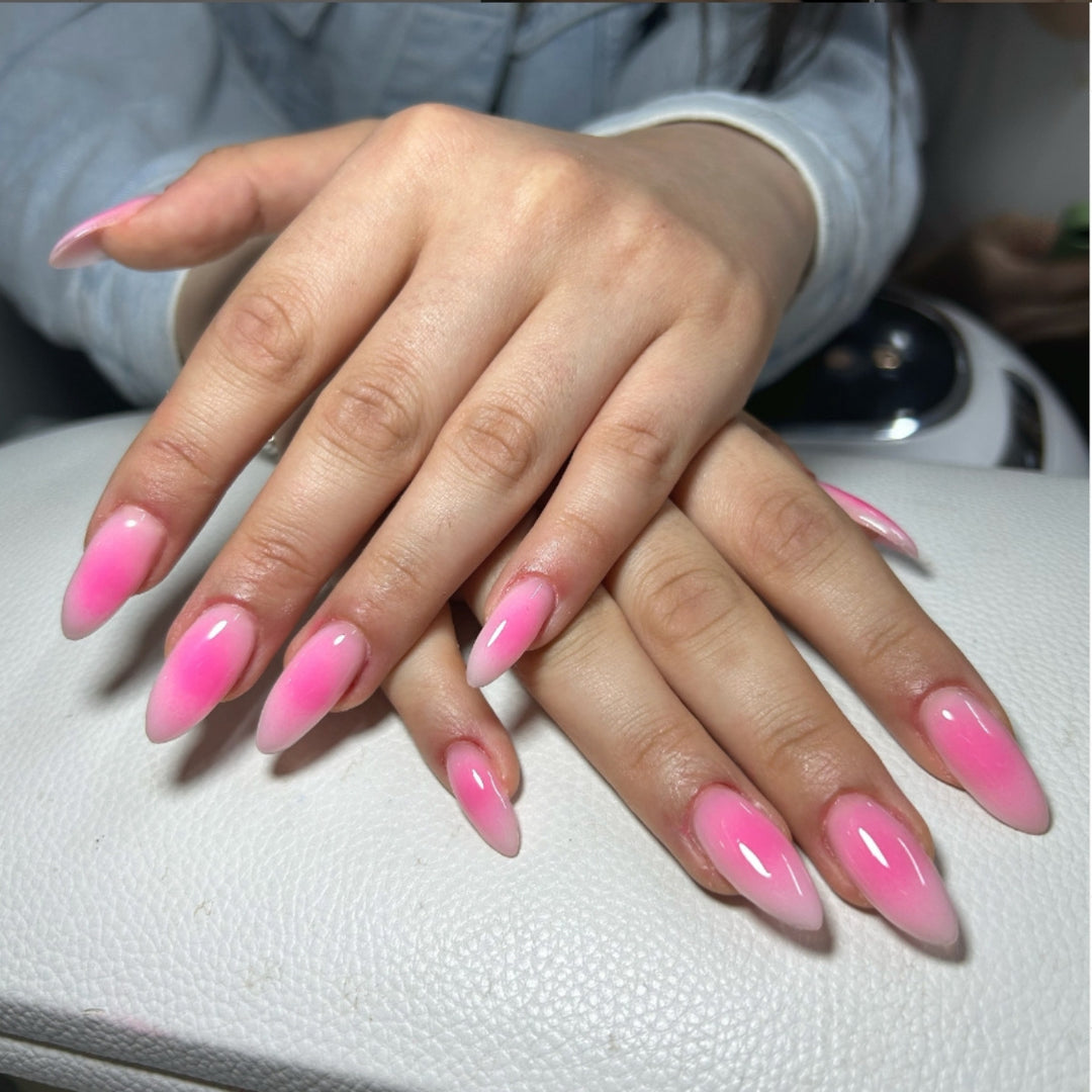 Elegante Ombre Stil Press-On Nagelkunst Karnz