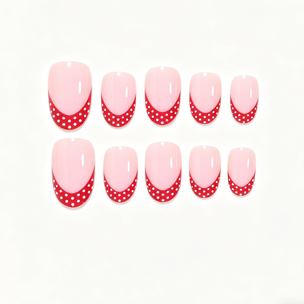 Dekoratives French Tip Nagelkunst Set Karnz
