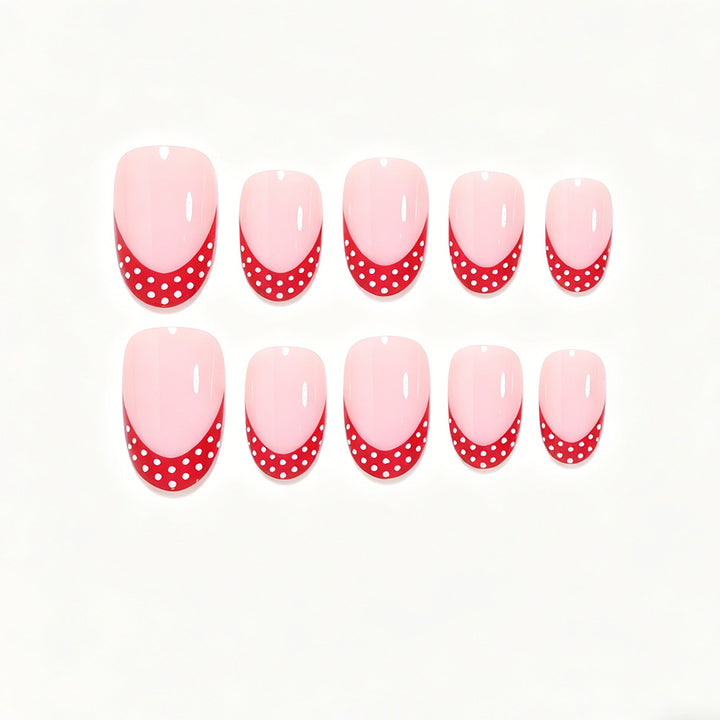 Dekoratives French Tip Nagelkunst Set Karnz
