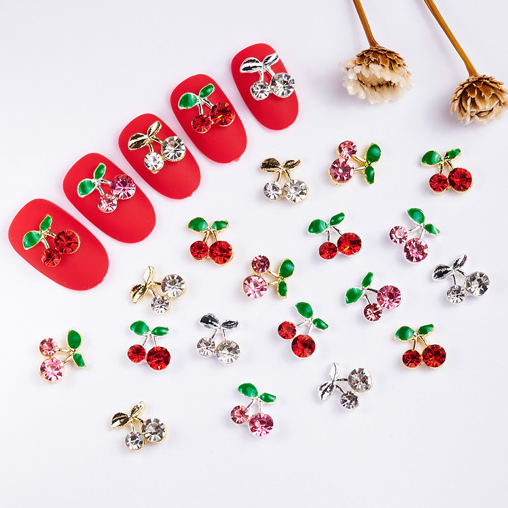Dekorative Kirsch-Nagelkunst Charms