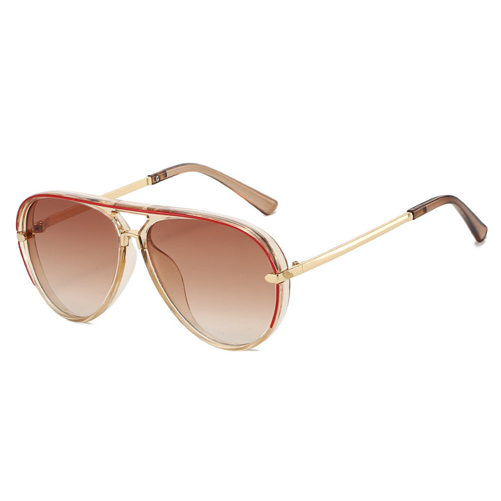 Elegante Aviator-Sonnenbrille mit goldenen Akzenten Karnz