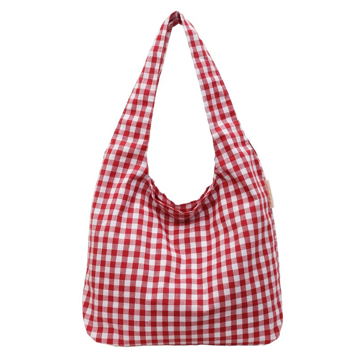 Gingham-Muster Hobo-Tasche